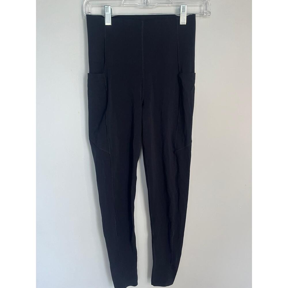 Sweaty Betty Power Leggings Women 6 Black Full Length Pockets High Rise